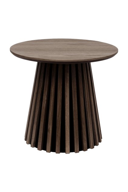 Osaka Side Table - Príručný stolík, dubová dyha, dym ø50x45 cm