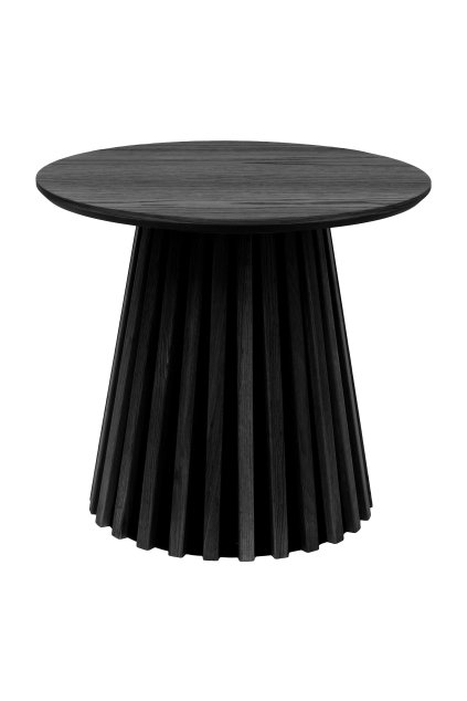 Osaka Side Table - Bočný stolík, dubová dyha, čierna ø50x45 cm