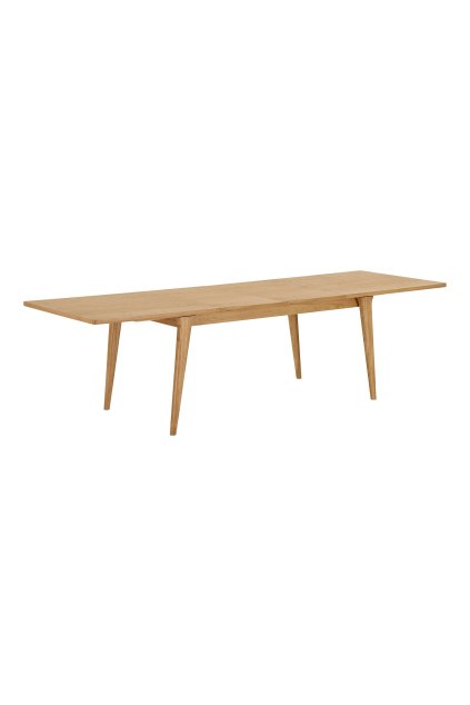 Jedálenský stôl Darwin - jedálenský stôl, dubová dyha, prírodný, vrátane dvoch rozširujúcich dosiek 100x240-290-340x75 cm