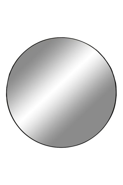 Jersey Mirror - Zrkadlo, oceľ, čierna ø100 cm