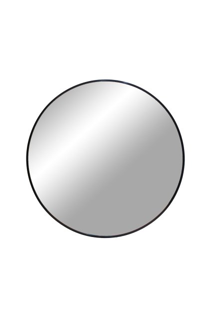 Madrid Mirror - Zrkadlo, hliník, čierna farba ø60 cm