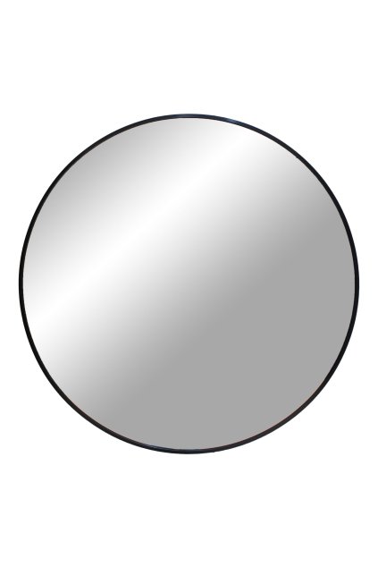 Madrid Mirror - Zrkadlo, hliník, čierna farba ø80 cm