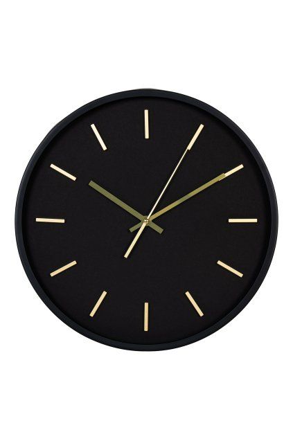 Nástenné hodiny Kensington - Nástenné hodiny, čierne, tichý chod ø35 cm