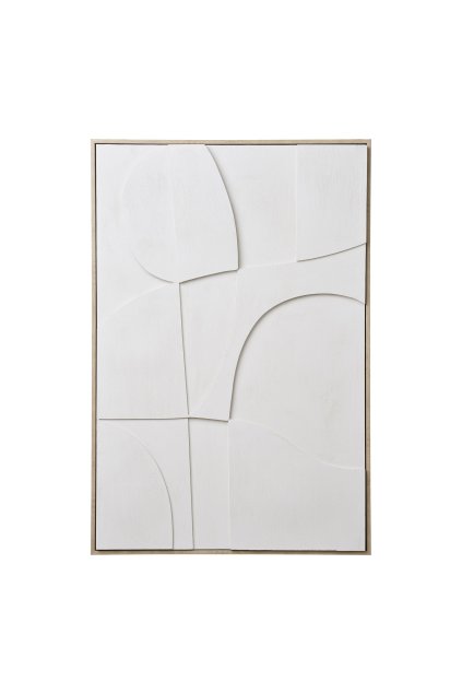 Reliéfna dekorácia na stenu Madeline - Reliéfna dekorácia na stenu, biela, č. 2 60x90 cm