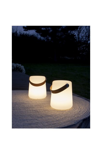 Bristol LED lampa - lampa s remienkom, dobíjacia, biela