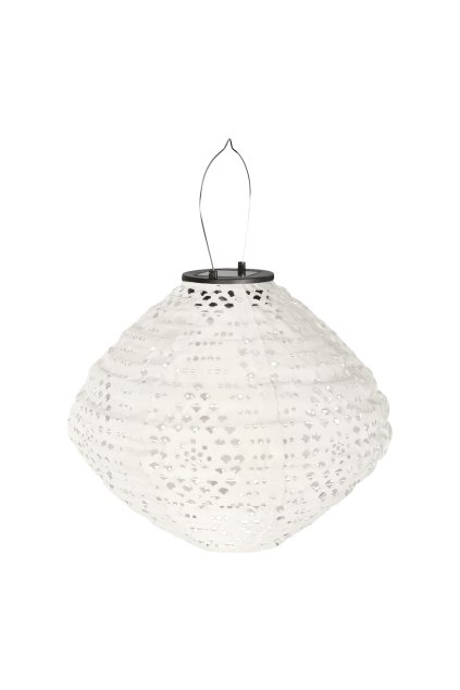 Harwood LED lampáš - lampáš, dobíjací s integrovaným solárnym panelom, biely
