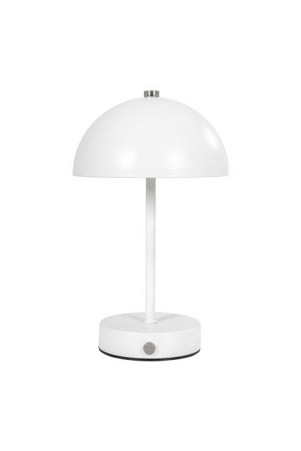 Stolná lampa Holt - Stolná lampa, dobíjacia, kov, biela/oceľ