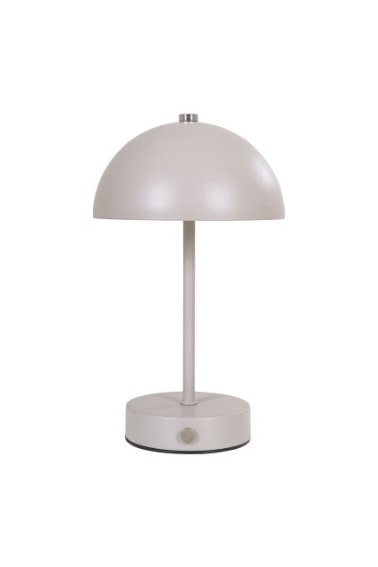 Stolná lampa Holt - Stolná lampa, dobíjacia, kov, piesok/oceľ