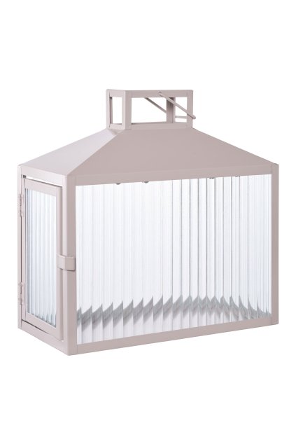 Lucca Lantern - Lucerna, kov/sklo, béžová/sivá