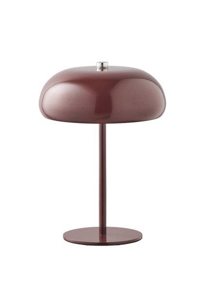 Stolná lampa Margate - Stolná lampa, dobíjacia, kov, bordó ø16 cm
