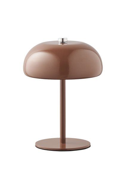 Stolná lampa Margate - Stolná lampa, dobíjacia, kov, hnedá ø13 cm