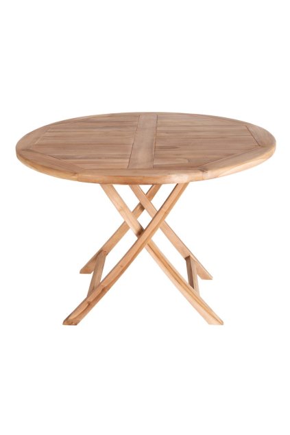 Jedálenský stôl Oviedo - jedálenský stôl, teak, prírodný ø100x75 cm