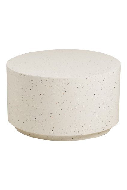 Konferenčný stolík Bonn - Konferenčný stolík, sklolaminát, terrazzo vzhľad ø70x40 cm