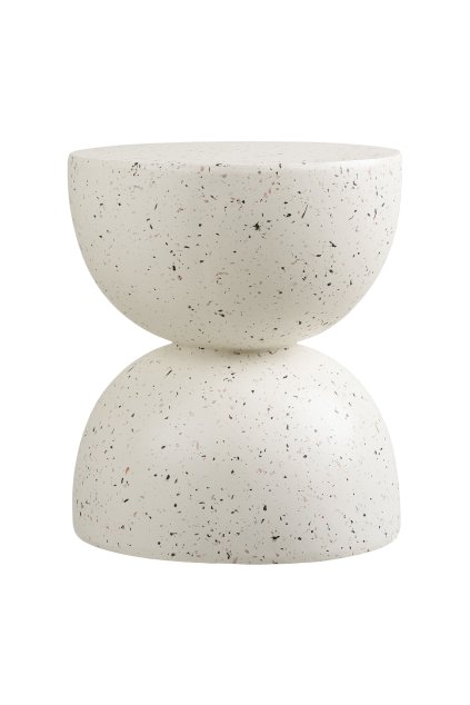 Príručný stolík Bonita - Príručný stolík, sklolaminát, terrazzo vzhľad ø40x45 cm