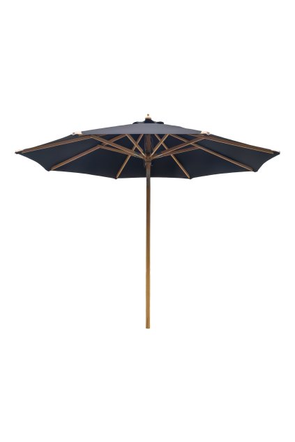 Austin Parasol - Slnečník s náklonom, drevená tyč, čierny, ø300 cm