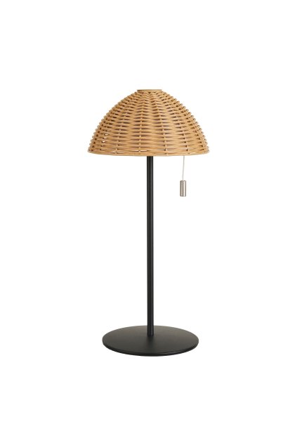Stolná lampa Wigan LED - Stolná lampa, kovová, dobíjacia, prírodná/čierna