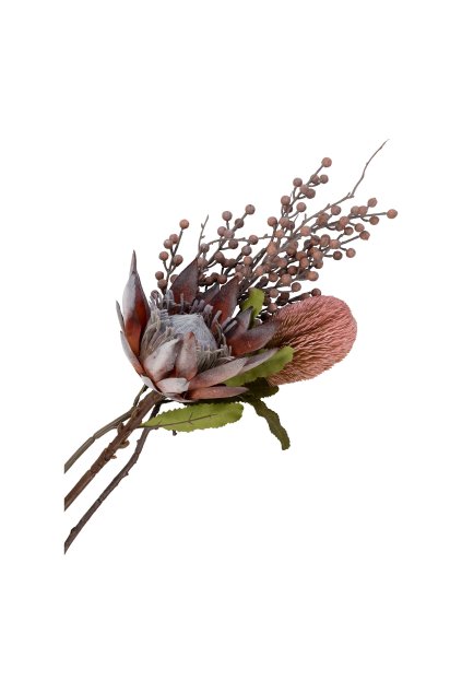 Kráľ Protea Kytica - Umelé kvety, zmes ruží V:74 cm