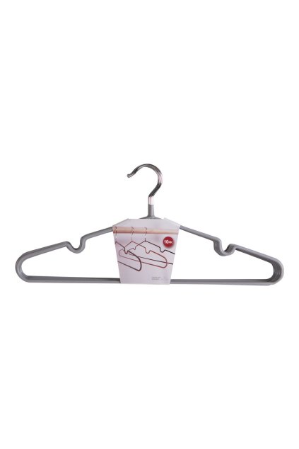 Massa Hangers - kovové vešiaky so sivým poťahom sada 10 ks