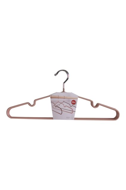 Massa Hangers - kovové vešiaky s ružovým poťahom sada 10 ks
