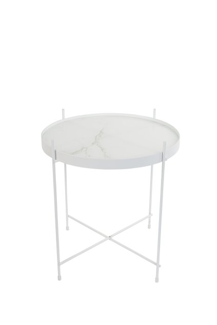 ZUIVER CUPID MARBLE stolík: Biela