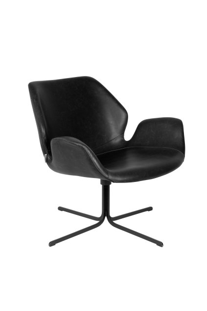 ZUIVER NIKKI LOUNGE CHAIR: Čierna