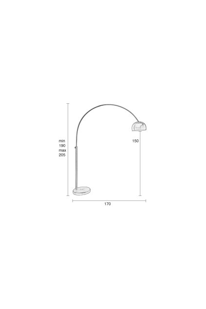 ZUIVER METAL BOW podlahová lampa