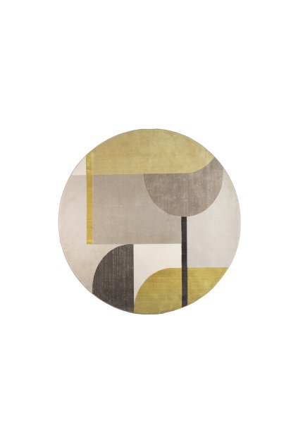 ZUIVER HILTON YELLOW koberec: 240 x 240 cm