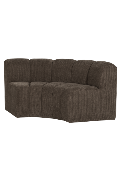 377902 B 02 VS Mojo eetbank halfronde hoek rugleuning ribstof bruin FA