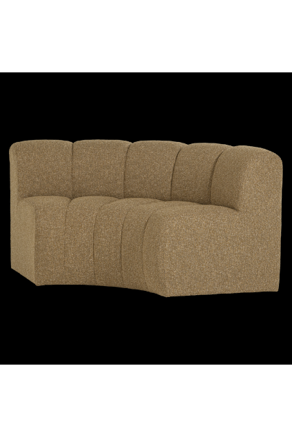 377902 GM 02 VS Mojo eetbank halfronde hoek rugleuning boucle geelbruin melange FA