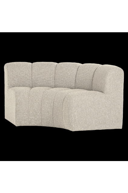 377902 EM 02 VS Mojo eetbank halfronde hoek rugleuning boucle beige melange FA