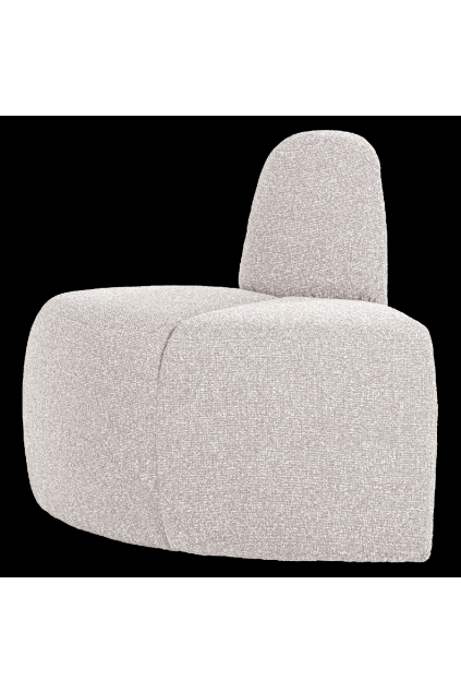 377901 CM 02 VS Mojo eetbank hoek rond rugleuning boucle ecru melange FA
