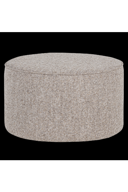 350410 N 01 VS Sara poef laag 36x60cm geweven stof naturel melange