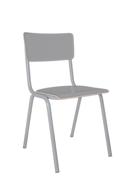 ZUIVER BACK TO SCHOOL stolička: Sivá