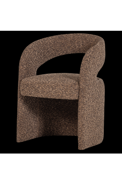 377995 B 02 VS Lanor eetkamerstoel grove boucle bruin FA