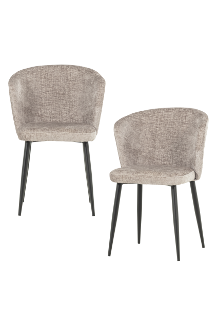 377986 B 01 VS Luse eetkamerstoel velvet beige set van 2 FA