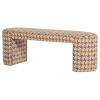 374081 R 02 VS Jacob gestoffeerd bankje pied de poule dessin roze FA