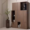 378144 W 378143 W 377478 G 378007 B 02 SF WP Build wandkast eiken decor bruin Kency vaas Rexo Isan vierkant