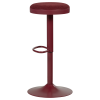 377972 O 03 VS Mevo in hoogte verstelbare barstoel chenille bordeauxrood L1