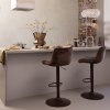 377486 D 02 SF WP Marten barstoel chenille donkerbruin vierkant