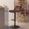 377486 D 340529 A 01 SF WP Marten barstoel chenille donkerbruin Reese zand vierkant