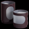 377935 B 01 VS Tavo windlichten metaal glas bruin set van 2 FA