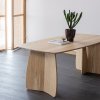377929 N 02 SF FQ Oakline curve eettafel 200x100cm naturel vierkant