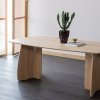 377929 N 01 SF FQ Oakline curve eettafel 200x100cm naturel vierkant