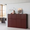 375170 BR 375171 BR 377869 I 01 SF Merel dressoir tv meubel grenen bordeauxrood Tera vierkant