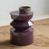 377820 P 01 SF Auren bijzettafel hoogglans paars bruin vierkant