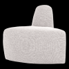 378035 CM 02 VS WP Mojo base eetbank hoek rond rugleuning boucle ecru melange FA