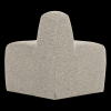 378035 EM 05 VS WP Mojo base eetbank hoek rond rugleuning boucle beige melange B1