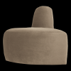 378035 VK 02 VS WP Mojo Base eetbank hoek rond rugleuning velvet khaki FA