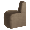 378035 VT 03 VS WP Mojo Base eetbank hoek rond rugleuning velvet taupe L1
