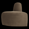 378035 VT 02 VS WP Mojo Base eetbank hoek rond rugleuning velvet taupe FA